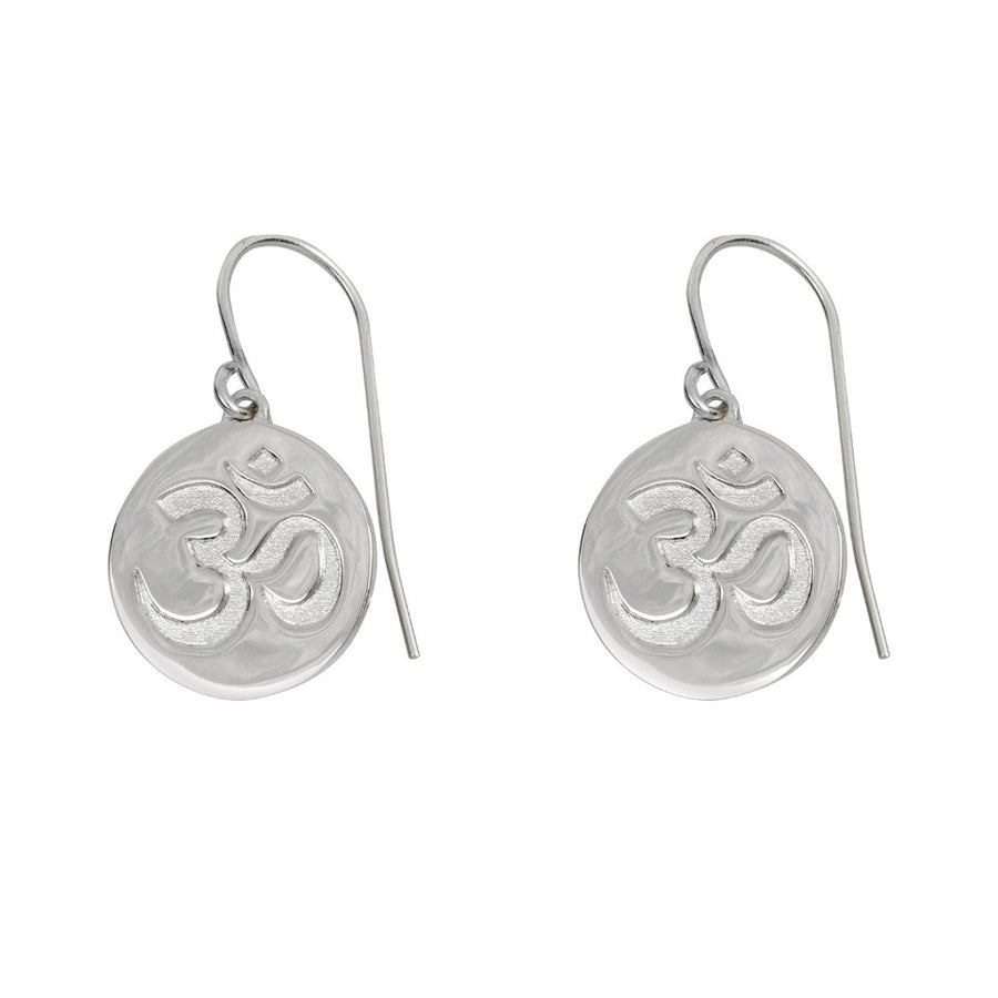 om symbol silver earrings by liwu jewellery
