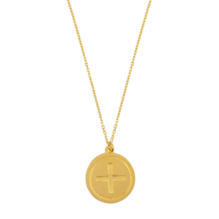 gold plated silver wellbeing necklace with celtic ailm  symbol by Irish jewelry brand Liwu Jewelry 