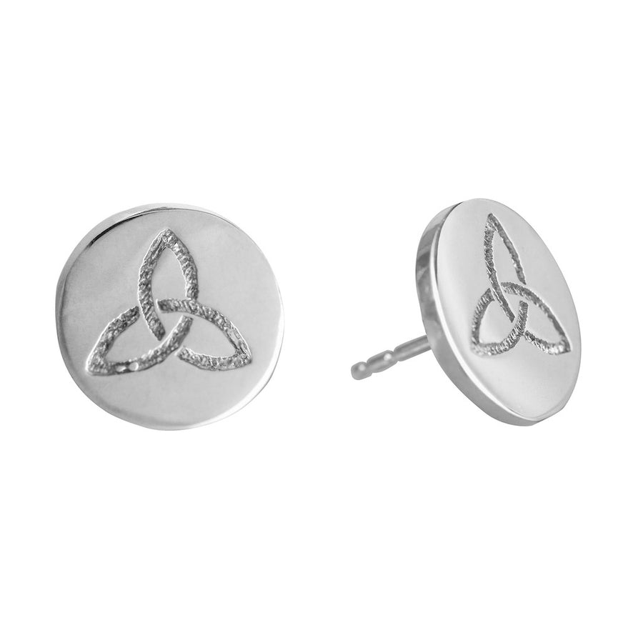 Eternity Stud Silver Celtic Earrings 